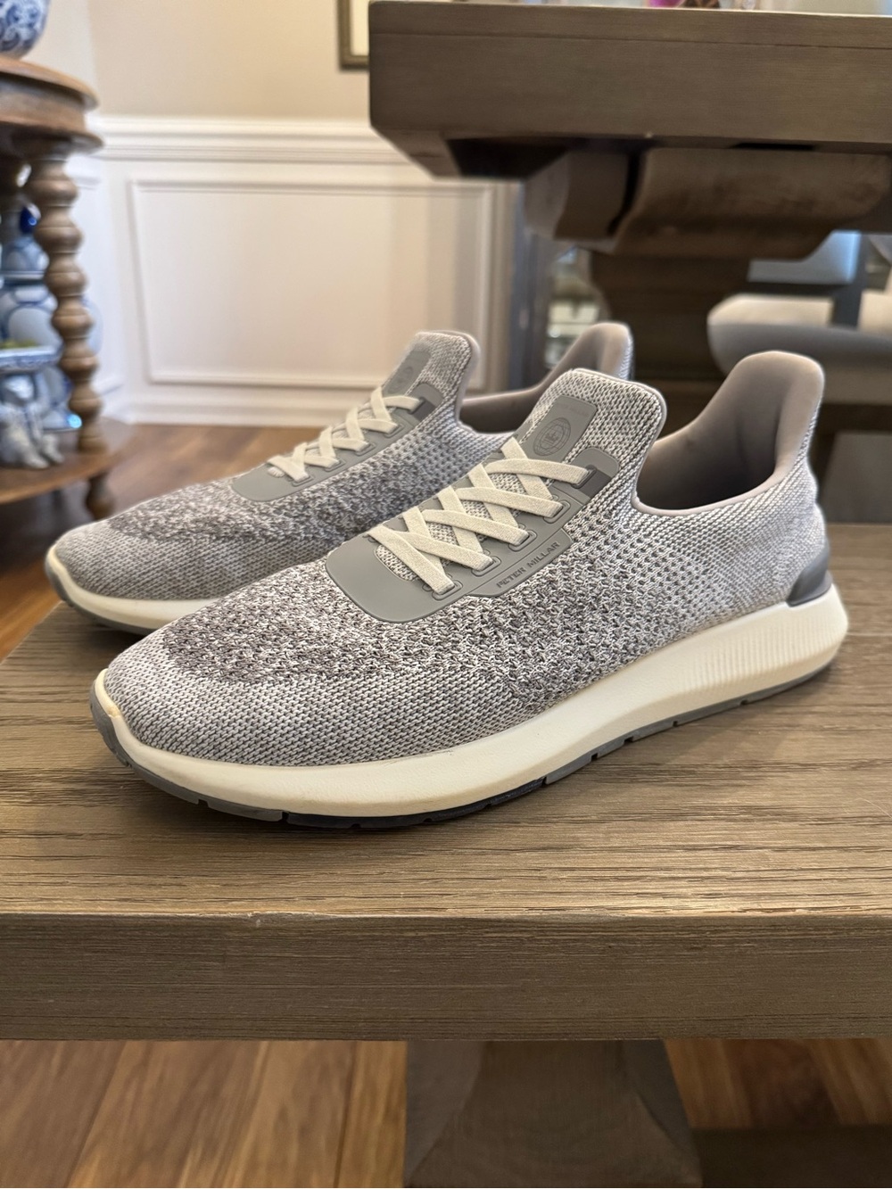 Peter Millar Hyperlight Apollo Sneakers Moon Gray Size 11